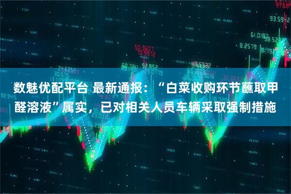 数魅优配平台 最新通报:“白菜收购环节蘸取甲醛溶液”属实,已对相关人员车辆采取强制措施